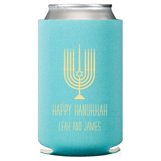 Happy Hanukkah Menorah Collapsible Huggers